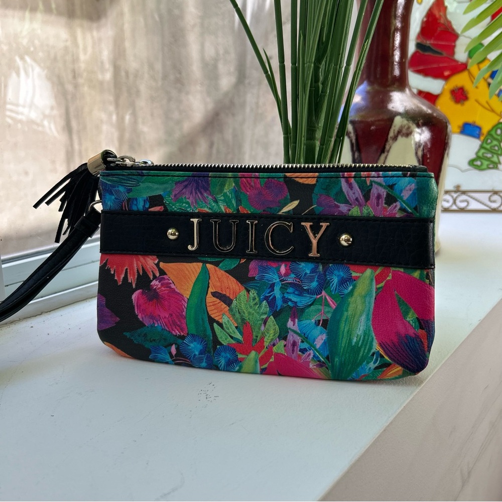 Juicy Couture Floral Wristlet Clutch